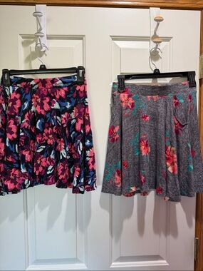 SO Floral Circle Skirts in Black, Pink & Gray